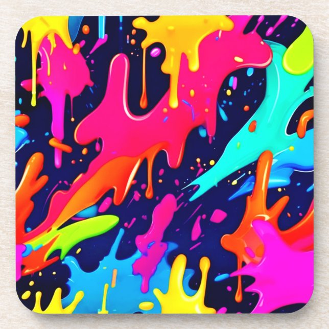Drilling Color Chaos Getränkeuntersetzer (Vorderseite)