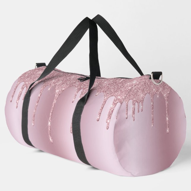 Drilling Glitzer Rose Gold Image Girly Duffle Bag (Linke Ecke)