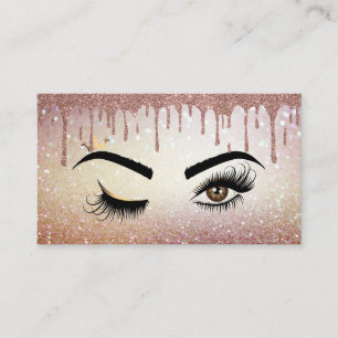 Drilling Gold Makeup artist Wink Eye Lashes Visitenkarte
