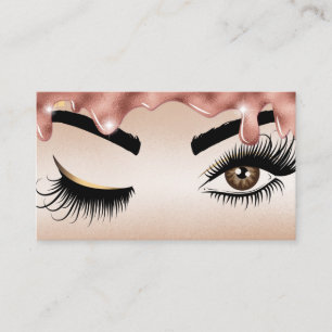 Drilling Gold Makeup artist Wink Eye Lashes Visitenkarte