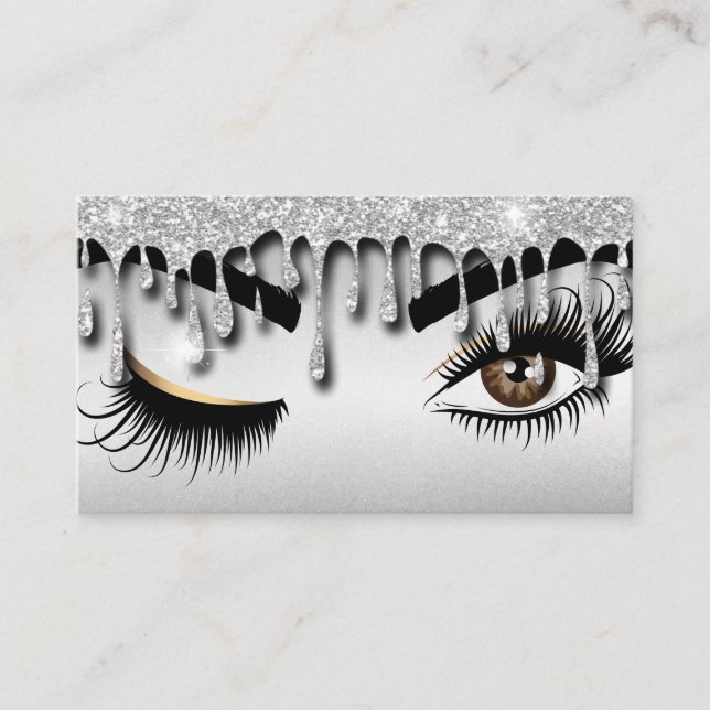 Drilling Gold Makeup artist Wink Eye Lashes Visitenkarte (Vorderseite)