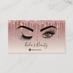 Drilling Gold Makeup artist Wink Eye Lashes Visitenkarte
