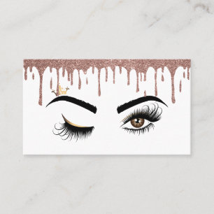 Drilling Gold Makeup artist Wink Eye Lashes Visitenkarte