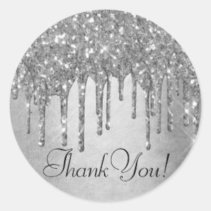 Drilling Silvery Glitzer   Platinum Glam Vielen Da Runder Aufkleber