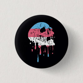 Drilling Trans Pride Skull Transgender Lgbt Commun Button