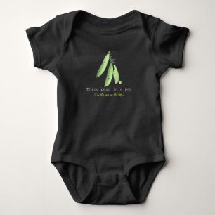 Drillinge Drei Erbsen in einer Schote Baby-Body Baby Strampler