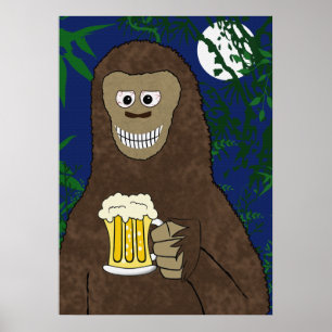 Dringende Bigfoot Print Poster