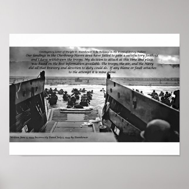 Dringlichkeitsschreiben von Dwight D. Eisenhower Poster (Vorne)