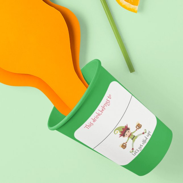 Drink Aufkleber Marker Name Funny Christmas Elf (Von Creator hochgeladen)