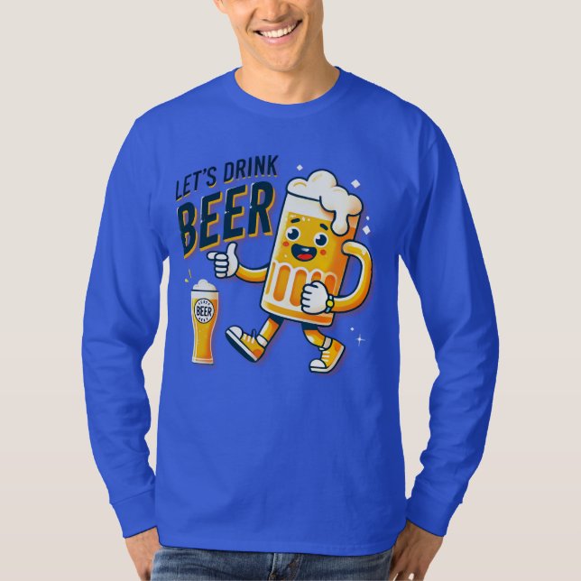 DRINK BEER DESIGN T-Shirt (Vorderseite)