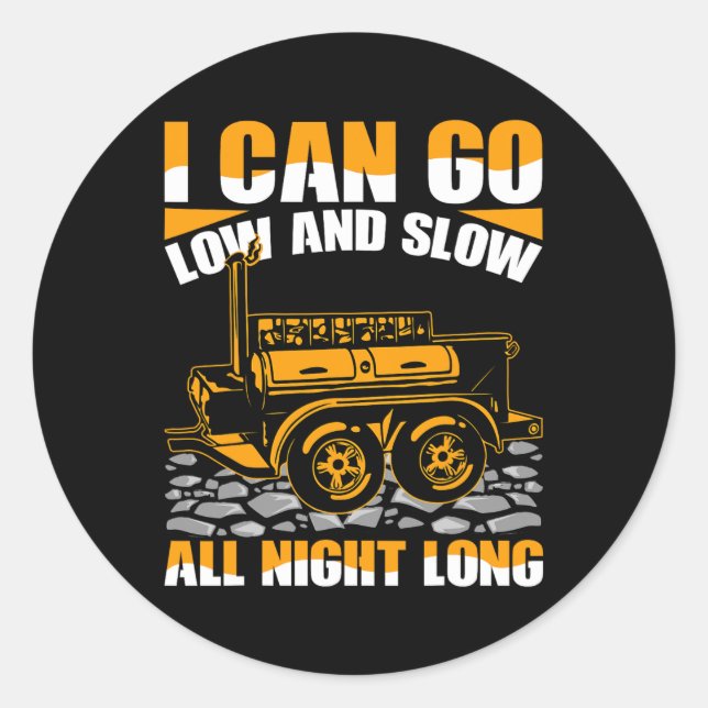 Drink Bier Rauch Grill Fleisch Pitmaster Grillen S Runder Aufkleber (Vorderseite)