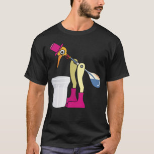 Drink Bird Black Labradors Boston Terrier T-Shirt