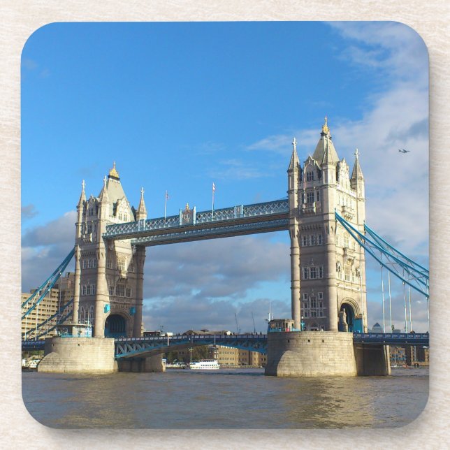 Drink Coasters Set von sechs. Tower Bridge London. Untersetzer (Vorderseite)