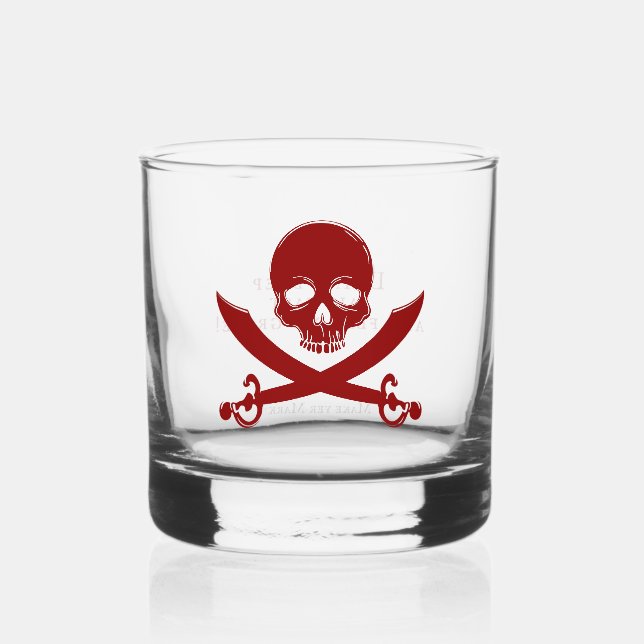 "Drink Deep, Sail Fast" Trinkbehälter Whiskey Glas (Vorderseite)