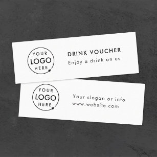 Drink-Gutschein   Company Event Logo Card Mini Visitenkarte