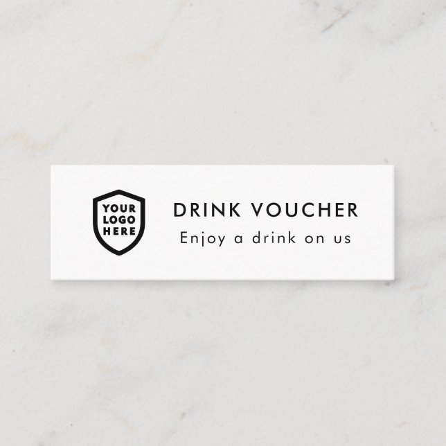 Drink-Gutschein | Logo für Firmenveranstaltungen Mini Visitenkarte (Vorderseite)