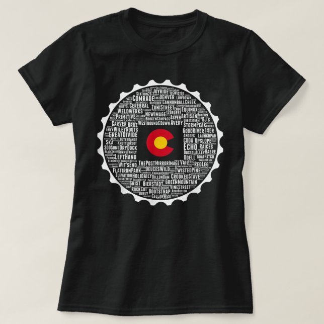 Drink Local Colorado Brauereien T-Shirt (Design vorne)