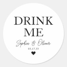 DRINK ME Dessert Candy Bar Herz Gastgeschenk Hochz