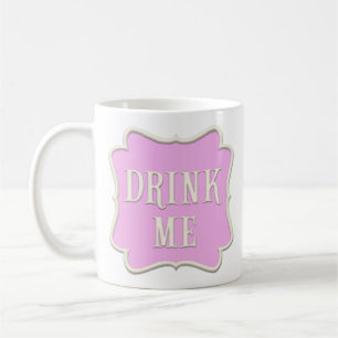 "Drink Me" Märchengebäck Party Pastel Pink Kaffeetasse