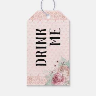 "Drink Me" Pinselstrich und Minze Alice im Wunderl Geschenkanhänger