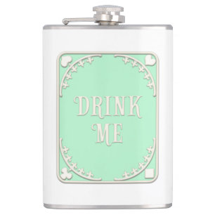 "Drink Me" Whimsical Viktorianisch Filigree Flachmann