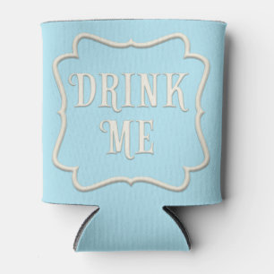 "Drink Me Wonderland Tee Party Pastel Blue Dosenkühler