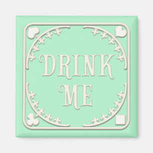 "Drink Me" Wunderland Tee Party einladen Grün Magnet