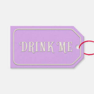 "Drink Me" Wunderland Tee Party Lila individuell a Geschenkanhänger