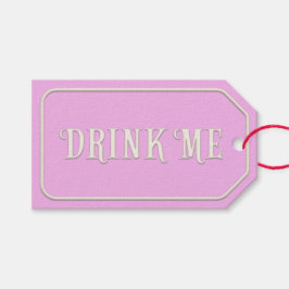 "Drink Me" Wunderland Tee Party Rosa Personalisier Geschenkanhänger