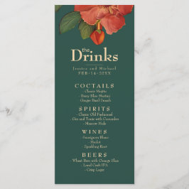 💍 Drink Menü Rose Romance: Jugendstil-Splendor Menükarte