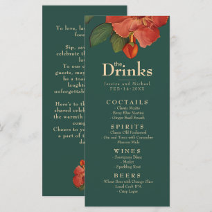 💍 Drink Menü Rose Romance: Jugendstil-Splendor Menükarte