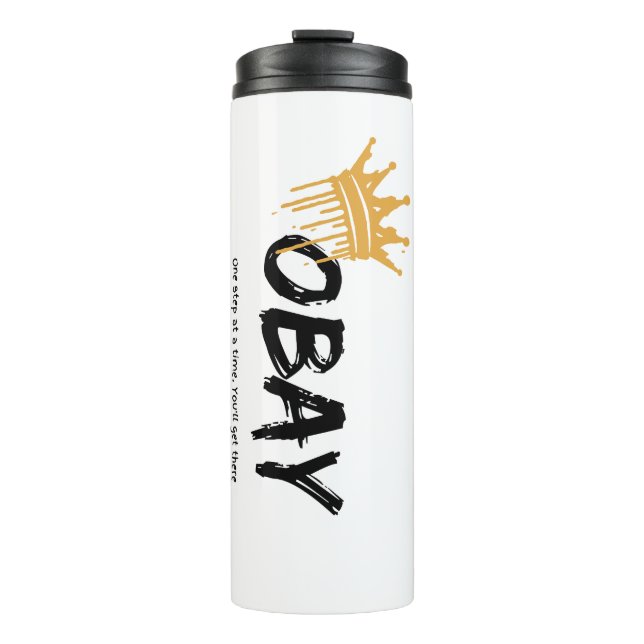 Drink mit Attitude - ÖBAY Design Thermosbecher (Vorderseite)