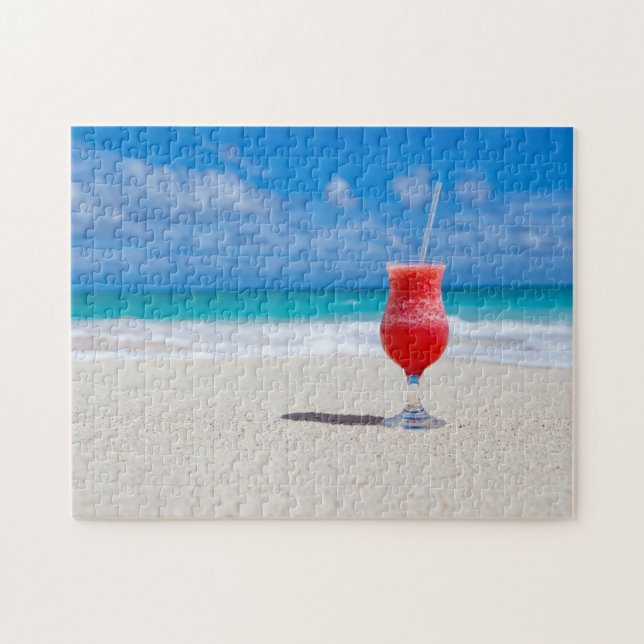 Drink On Beach Foto Puzzle (Horizontal)