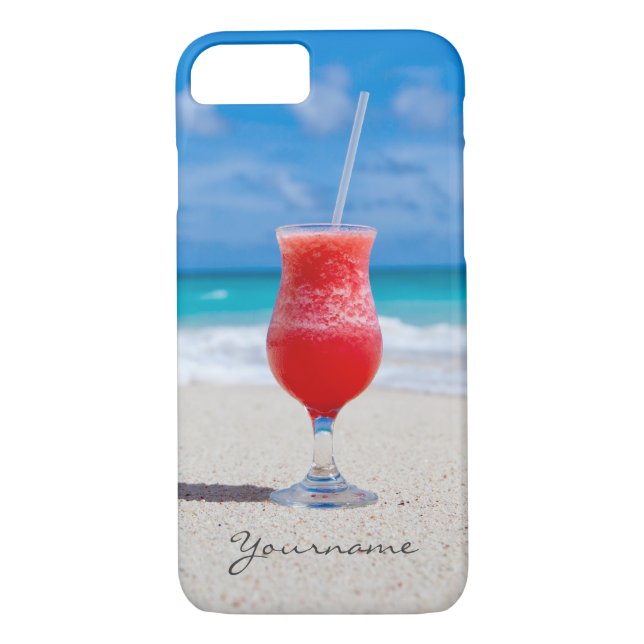 Drink On Beach Handy-Gehäuse mit Monogramm Case-Mate iPhone Hülle (Rückseite)