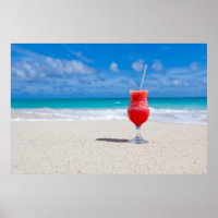 Drink On Beach Poster