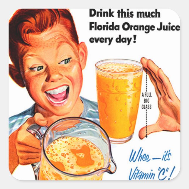 DRINK ORANGE JUICE Aufkleber (Vorderseite)