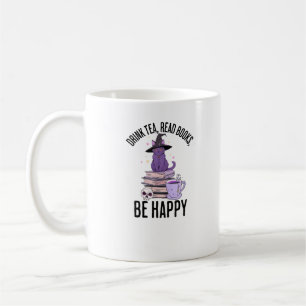 Drink Read Books Whimsigoth Halloween Design Kaffeetasse