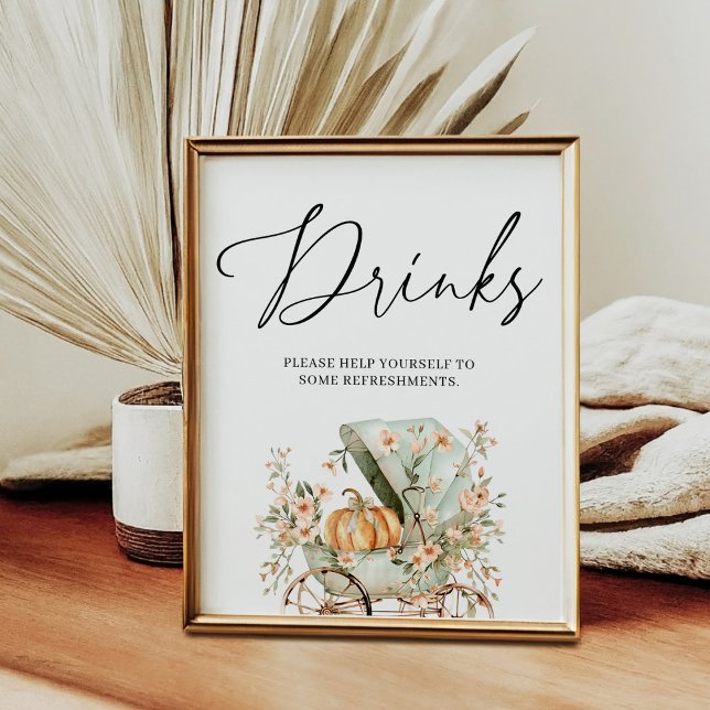 Drink Station Fall Kleine Pumpkin Baby Dusche Poster (Von Creator hochgeladen)
