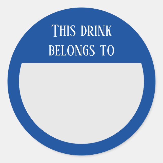 Drink Sticker Marker Name  Labels Party (Vorderseite)
