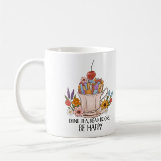 Drink Tee lesen Bücher sein glückliche Tasse