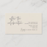 Drink Ticket, Erwachsenengetränk Nach der Feier