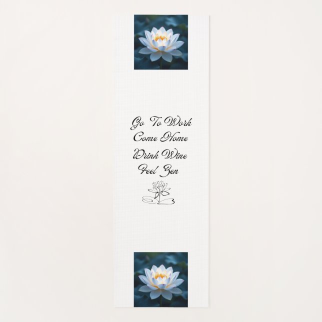 Drink Wine Feel Zen Yogamatte (Vorderseite)