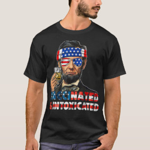 Drinken Abe Lincoln 4. Juli geimpft & in T-Shirt
