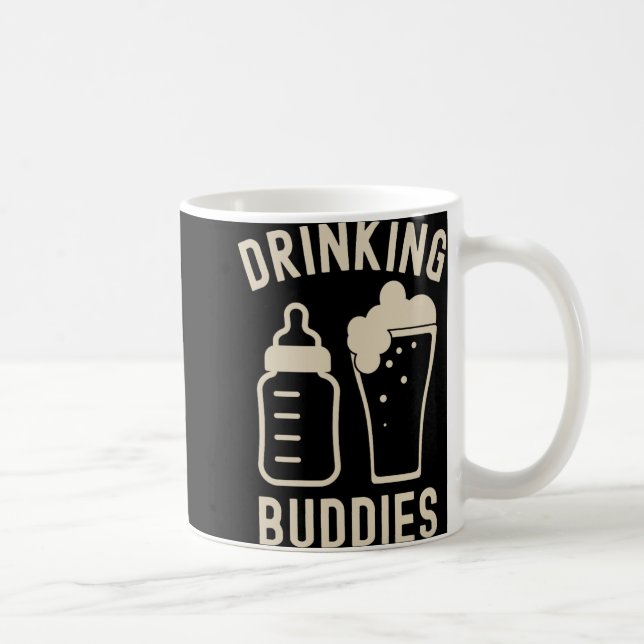 Drinking Buddies Dad Grandpa New Baby Beer And Bot Kaffeetasse (Rechts)