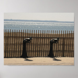 Drinking Fountains on The Boardwalk Poster