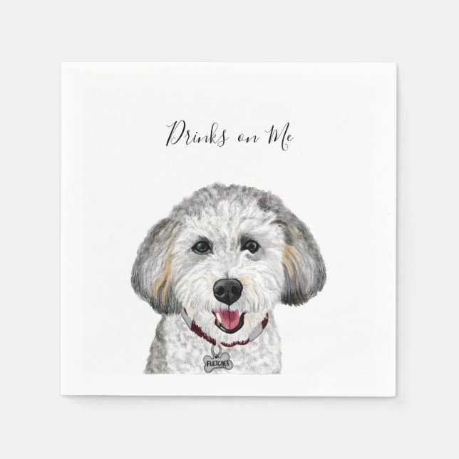 Drinks auf Me Napkins Serviette (Vorderseite)