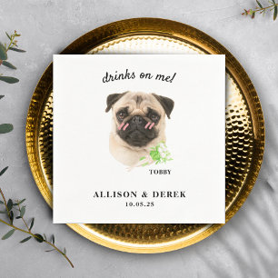 Drinks auf meiner Niedlichen Vorlage Cat Dog Foto  Serviette