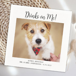 Drinks auf meiner Niedlichen Vorlage Cat Dog Foto  Serviette