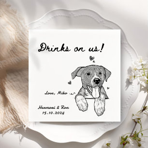 Drinks auf unserem Personalisierten Hund einfache Serviette