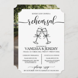 Drinks und Bows Probe Abendessen Einladung